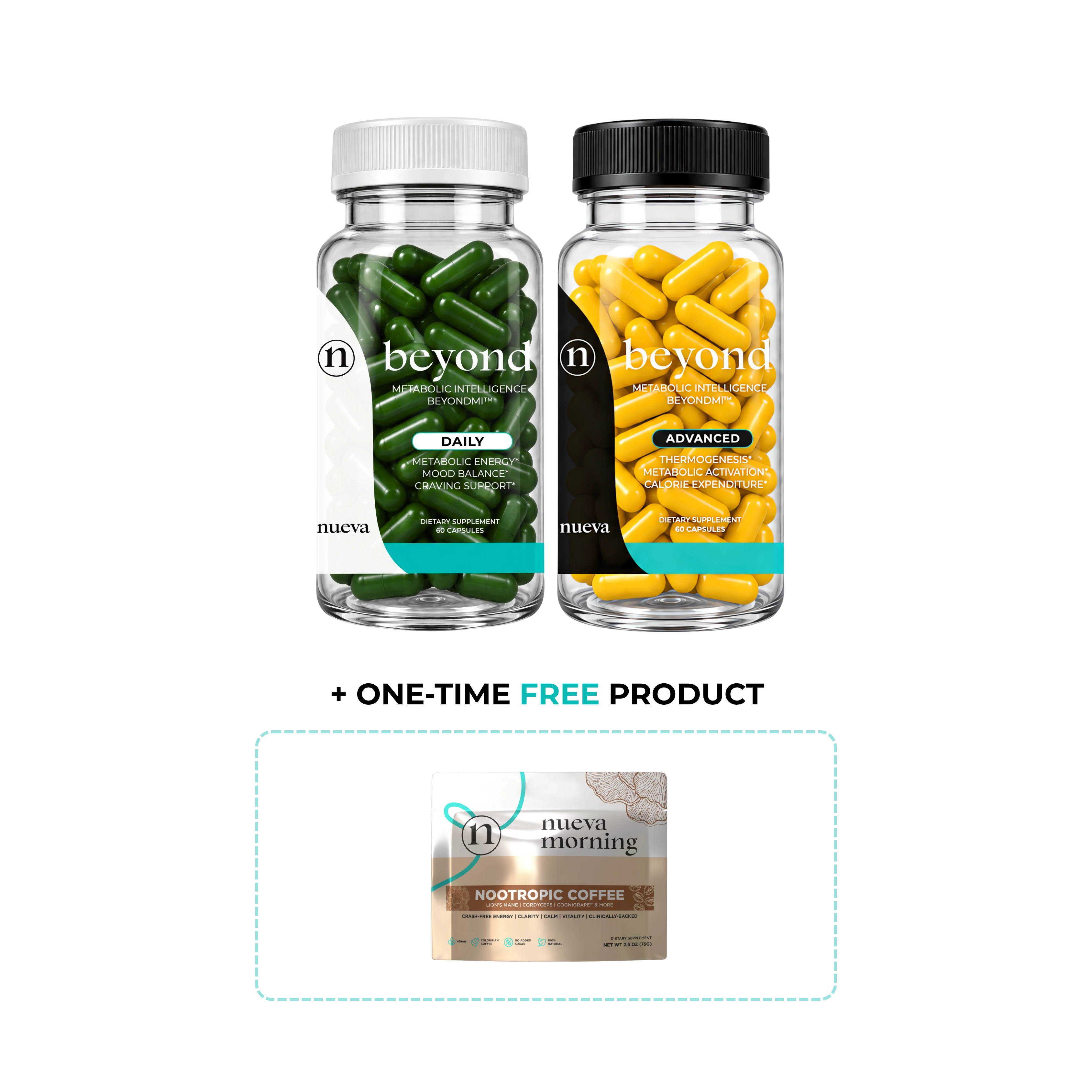 Nueva Beyond Daily and Beyond Advanced bottles together